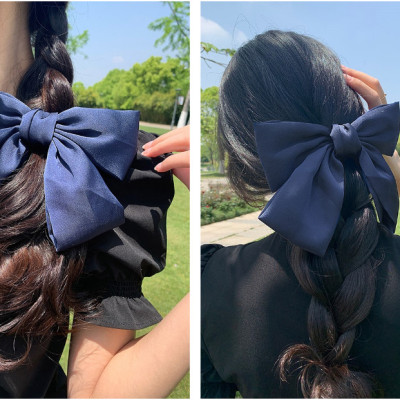 Kẹp tóc nơ Hàn Quốc bản to, kẹp nơ sau dễ thương cực đẹp KT13 với chất liệu vải cao cấp đường may tinh tế