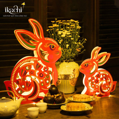 Lồng đèn Trung Thu - Lồng đèn trang trí "Ký ức tuổi thơ" hình Thỏ size 30cm