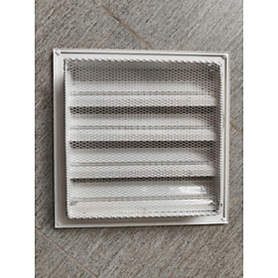 Miệng gió nan Z louver 450x450 kèm lưới chắn côn trùng lắp lỗ thông gió