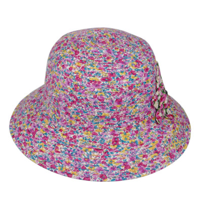 Nón nữ vành rộng 7cm mũ tai bèo mũ vành tròn cao cấp được gắn nhiều mẫu hoa khác nhau thiết kế riêng biệt