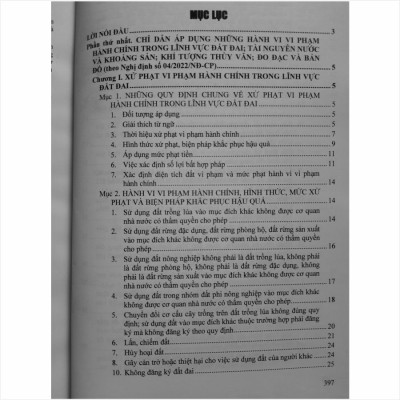 Sách Chỉ Dẫn Áp Dụng Những Hành Vi Vi Phạm Hành Chính Trong Lĩnh Vực Đất Đai, Tài Nguyên Nước Và Khoáng Sản, Khí Tượng Thủy Văn, Đo Đạc Và Bản Đồ - V2129T