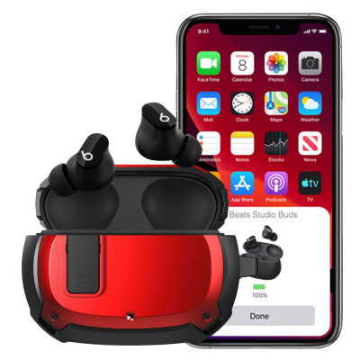 Bao Case Ốp Chống Shock Có Khóa Chống Thất Lạc Rơi Tai Nghe cho Beats Studio Buds / Beats Studio Buds + - Hàng Chính Hãng