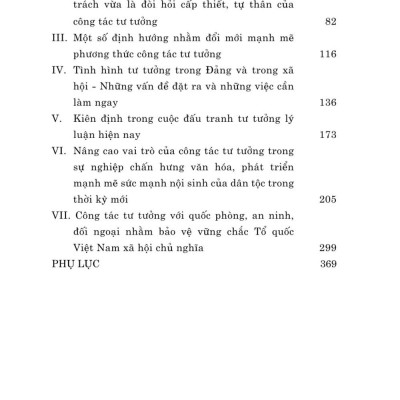 Công tác tư tưởng và những vấn đề đặt ra với công tác tư tưởng trong thời kỳ phát triển mới của đất nước ( Xuất bản lần thứ hai có chỉnh sửa)