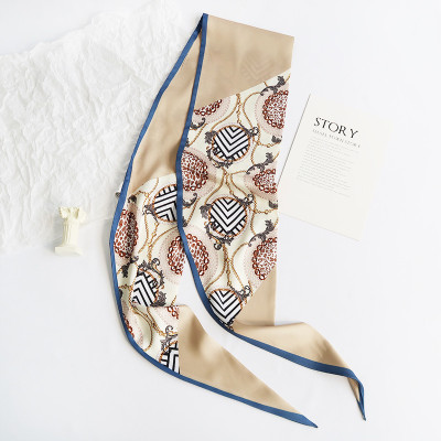 Khăn quàng cổ lụa mềm kiểu mới họa tiết hiện đại AKL100