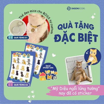 Sách - Méo Mèo Meo - Bí Mật Giao Tiếp Từ Cái Vẫy Đuôi Đến Tiếng Grừ Grừ - Tặng Kèm Thẻ Đeo Mica Cá Nhân Hóa + Bộ Sticker Mèo Dễ Thương