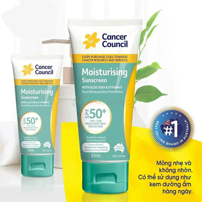 Kem chống nắng khóa ẩm Cancer Council Moisturising Sunscreen SPF50+ - Hàng chính hãng