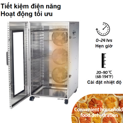 Máy sấy thực phẩm công nghiệp 22 khay. Thương hiệu Mỹ cao cấp Septree DBC-22A. Hàng chính hãng