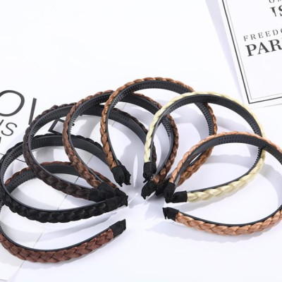 Bờm tóc nam nữ unisex kiểu giả tóc tết dễ thương BN97 mẫu mới - Đen S6