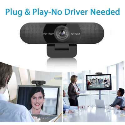 Emeet C960 / C960 4K - Webcam Họp Trực Tuyến Góc Rộng, Full HD/ 4K Tự Động Lấy Nét Và Căn Chỉnh Ánh Sáng - Hàng Chính Hãng