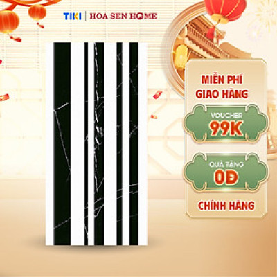 Gạch men ốp tường LUSTRA INCEF0300600011D1 màu đen trắng xen kẽ, vân đá đen trắng nổi bật trên nền đen, kích thước tiêu chuẩn 300mmx600mm - Hàng chính hãng