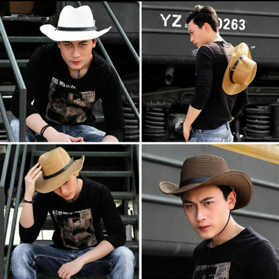 Nón cao bồi nam Mũ cao bồi nữ đi biển rộng vành chống nắng UV  thoáng mát gấp gọn Panama thời trang Korea dona22032001