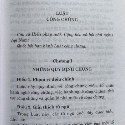 Luật Công Chứng ( Hiện Hành )