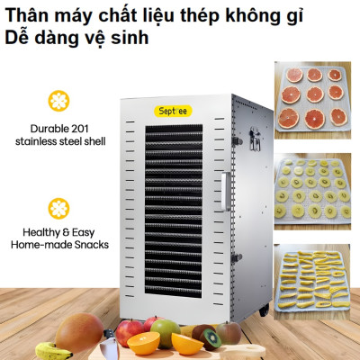 Máy sấy thực phẩm công nghiệp 22 khay. Thương hiệu Mỹ cao cấp Septree DBC-22A. Hàng chính hãng