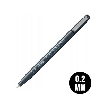 Bút Kỹ Thuật Pointliner 0.2 mm - Pentel-S20P-2A - Mực Đen