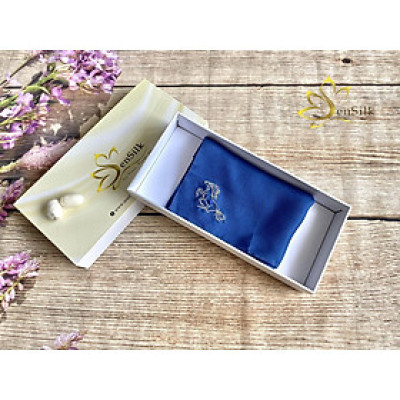 Khăn Tay Lụa Thêu Mã Đáo Thành Công, Khăn Tay Cho Nam