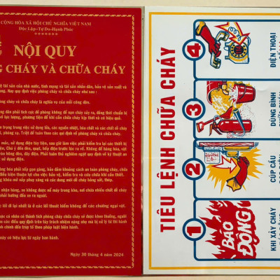 Bộ bảng nội quy tiêu lệnh PCCC