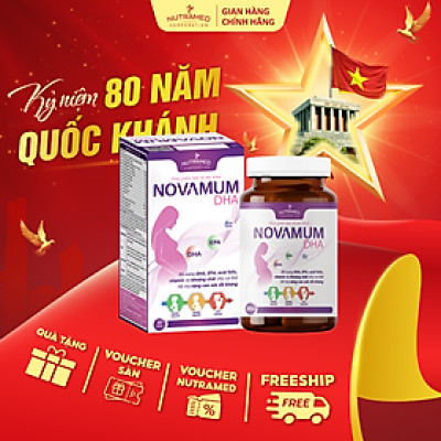 Viên uống Novamum DHA hỗ trợ bổ sung dưỡng chất cần thiết, tăng cường đề kháng (30 viên) - Nutramed