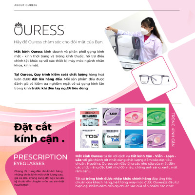Gọng kính nhựa hợp kim 2624 9222 9219 nam nữ siêu nhẹ siêu bền OURESS