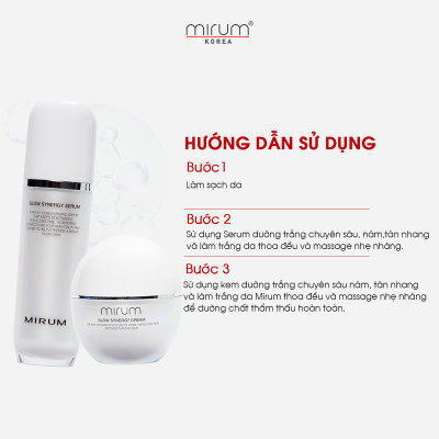 COMBO Dưỡng trắng chuyên sâu, mờ nám và tàn nhang Mirum 100ml