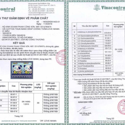 Ga chống thấm vải Cotton mềm mại cao cấp loại 1 chính hãng LoveMama