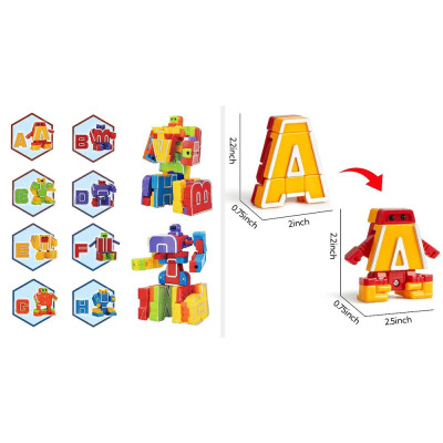 Đồ Chơi Lắp Ráp Biến Hình Robot Chữ Cái O - Cresta DK81241