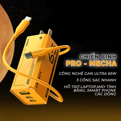 Sạc Nhanh Pisen Pro - Mecha GaNUltra 65W - Pisen CC1200