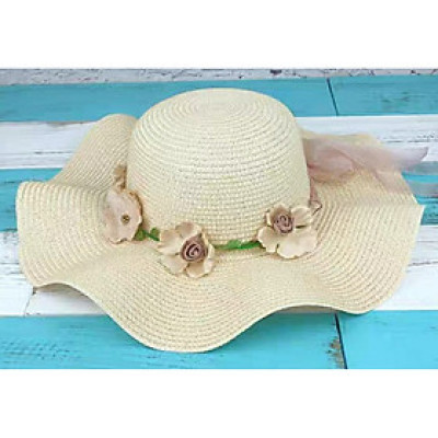 Nón chống nắng nữ UV đi biển rộng vành Mũ cói đi biển đẹp Panama thời trang Hàn Quốc dona21040804