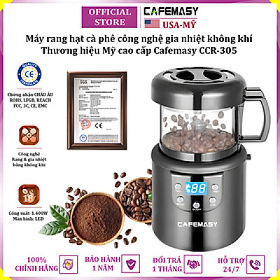 Máy rang hạt cà phê công nghệ gia nhiệt không khí chuyên nghiệp thương hiệu Mỹ cao cấp Cafemasy CCR-305 - Hàng chính hãng