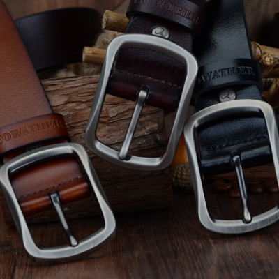 Thắt Lưng Da Bò Chính hãng COWATHER XY002 Nâu Vàng