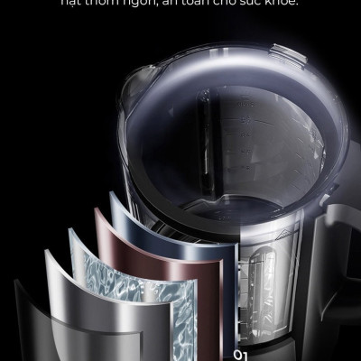 Máy làm sữa hạt Unie V9S PRO, xay nấu đa năng,  dung tích 1.75L,công suất 1800W ,động cơ thế hệ mới siêu êm, Bảo hành 2 năm hàng chính hãng