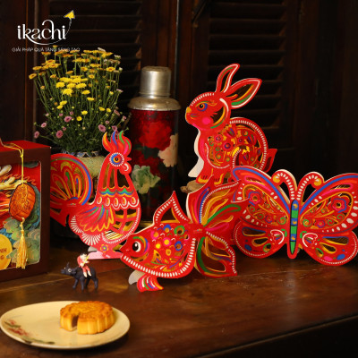 Lồng đèn Trung Thu - Lồng đèn trang trí "Ký ức tuổi thơ" hình Gà size 30cm