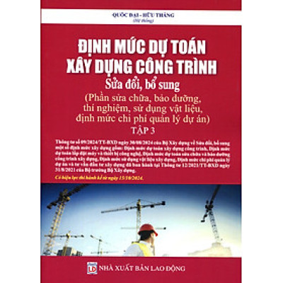 Định Mức Dự Toán Xây Dựng Công Trình (tập 3) Phần Lắp Đặt