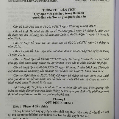 Các Thông Tư Liên Tịch Của Tòa Án Nhân Dân Tối Cao, VKSNDTC về Hình Sự, Tố Tụng Hình Sự, Dân Sự, Tố Tụng Dân Sự