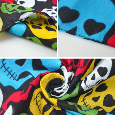 Bộ sưu tập khăn bandana street style họa tiết đầu lâu các loại (54x54cm)