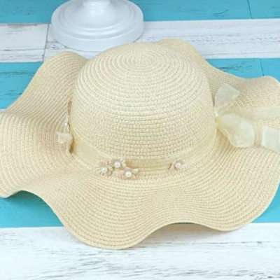 Nón rộng vành đi biển đẹp Mũ rộng vành đi biển Mũ cói đi biển rộng vành chống tia UV Panama thời trang Hàn Quốc dona21040806