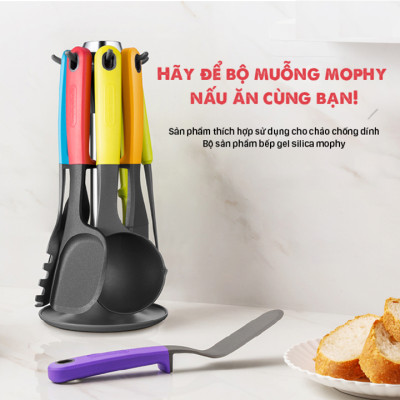 Bộ dụng cụ nhà bếp 7 món Morphy Richards MR1032  chất liệu nylon silica gel  + silicone chịu nhiệt cao, siêu nhẹ - HÀNG NHẬP KHẨU