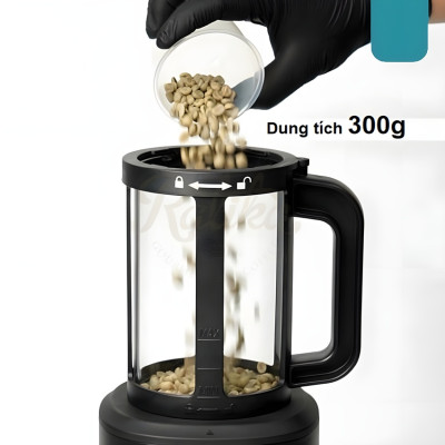 Máy rang hạt cà phê công nghệ gia nhiệt không khí thương hiệu Cafemasy CCR-1209R2 - Hàng Nhập Khẩu