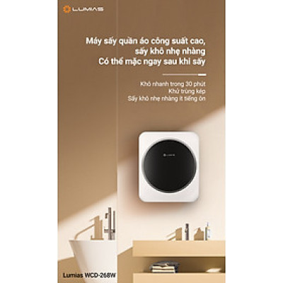 Máy sấy quần áo Lumias WCD-268W Hàng chính hãng
