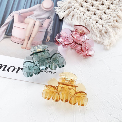 Kẹp tóc nhựa trong hình hoa Vintage dễ thương KAH183 và các loại khác (Giao màu ngẫu nhiên)