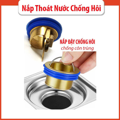 Bộ 2 Nắp Đậy Cống Thoát Nước Bằng Đồng – Giải Pháp Ngăn Mùi Hôi, Côn Trùng Xâm Nhập Loại Tốt