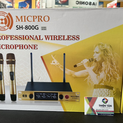 Micro Không Dây SH800G - Karaoke Gia Đình  - Sóng UHF - Âm thanh chuẩn - Hàng Chính Hãng