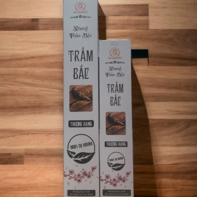 Hộp 100 nén nhang Trầm Bắc dài 29cm -Không dùng hóa chất, ít khói, mùi hương dịu nhẹ