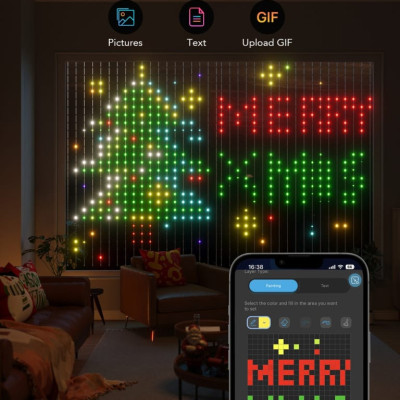 Đèn LED trang trí tường Govee Curtain Lights H70B1 | Tạo hình đa dạng công nghệ mới