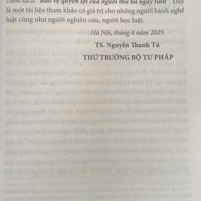 Bảo vệ quyền lợi của người thứ ba ngay tình (sách chuyên khảo)