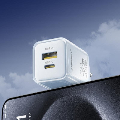 Sạc Nhanh Pisen Quick - Vivid Crystal 30W 1C1A - Màu Trắng