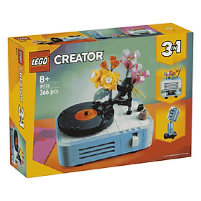 Đồ Chơi Lắp Ráp Máy Nghe Nhạc Đĩa Than Và Hoa LEGO CREATOR 31172 (366 chi tiết)