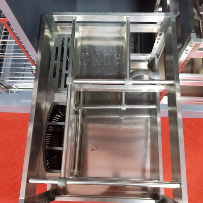 Giá dao thớt gia vị đa năng cho tủ bếp chất liệu inox hộp chính hãng Grob