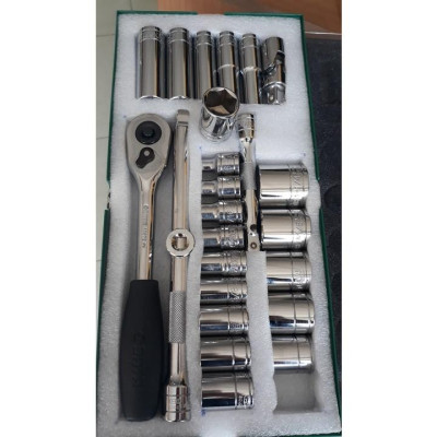 Bộ khay đầu tuýp 25 chi tiết 1/2 inch SATA 09921( hệ inch)