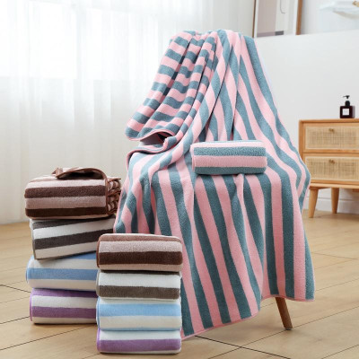 Khăn Mặt PISCES TOWEL 35x75cm Họa Tiết Sọc Cotton Mềm Mại, Khăn Spa Yoga Gym Thể Thao Thấm Hút Mồ Hôi