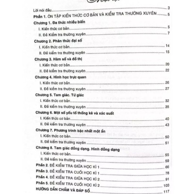 Sách - Bộ Đề Kiểm Tra Toán 8 (Bám Sát SGK Cánh Diều)